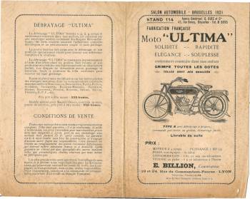 Les motos Ultima : les filetages ISO et SI
